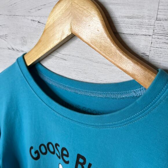 Life is Good T-Shirt Kids Size XXL Aqua "Goose Bumps" Long Sleeve 100% Cotton - Picture 11 of 16